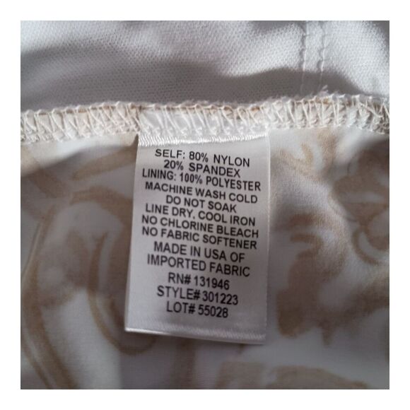 Jude Connally Daniella Top Tunic Painted Tile Sand White Beige V-Neck Small - Picture 6 of 6